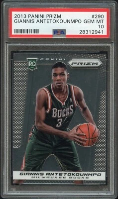 2013-14 Panini Prizm Giannis Antetokounmpo ROOKIE RC #290 PSA 10 GEM MINT - Image 1 of 2