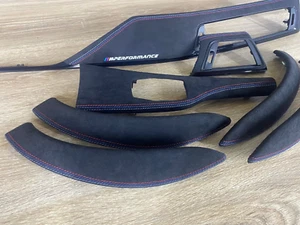 BMW F30 F32 F36 M3 M4 F80 F82 Alcantara Interieurleisten Set M Nähte OEM RHD - Bild 1 von 10