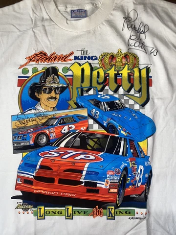 Richard Petty 1993  The King Nascar T-shirt Mens XL (48)!! Autographed!!USA Cover