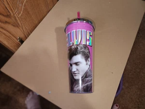 Vaso Elvis Presley con tapa y pajita - Imagen 1 de 1