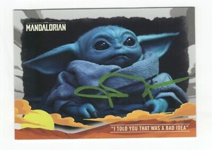 JOHN ROSENGRANT SIGNED AUTOGRAPH BABY YODA STAR WARS MANDALORIAN TOPPS CARD #19