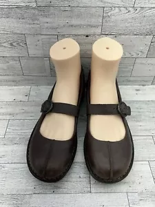 Born Women’s Size 7.5 Mary Jane Brown Leather Buckle Split Toe Loafer W61258 - Picture 1 of 11