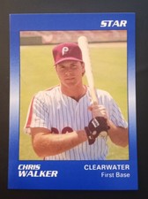 1989 Star Clearwater Phillies Chris Walker #24