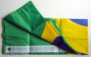 ONE BRAZIL FLAG, 36"x 60", 91.5 cm x 152.5 cm, UNUSED - Imagen 1 de 3