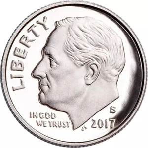 2017  S Silver Proof GEM Roosevelt Dime 90% SILVER DCAM - Picture 1 of 2