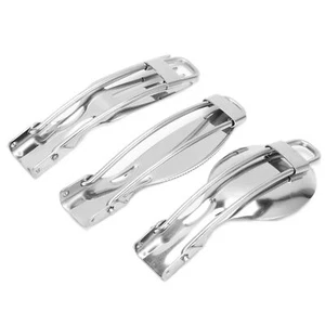 304 Stainless Steel Cutlery Multi Purpose Portable Folding Tableware Set TD - Picture 1 of 22