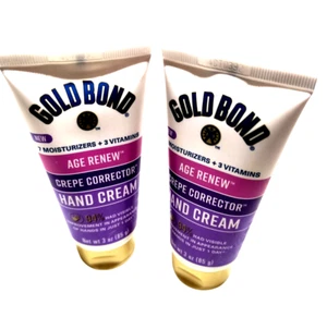 2 Gold Bond Age Renew Crepe Corrector Hand Cream 3oz Vitamins-7 Moisturizers New - Picture 1 of 6