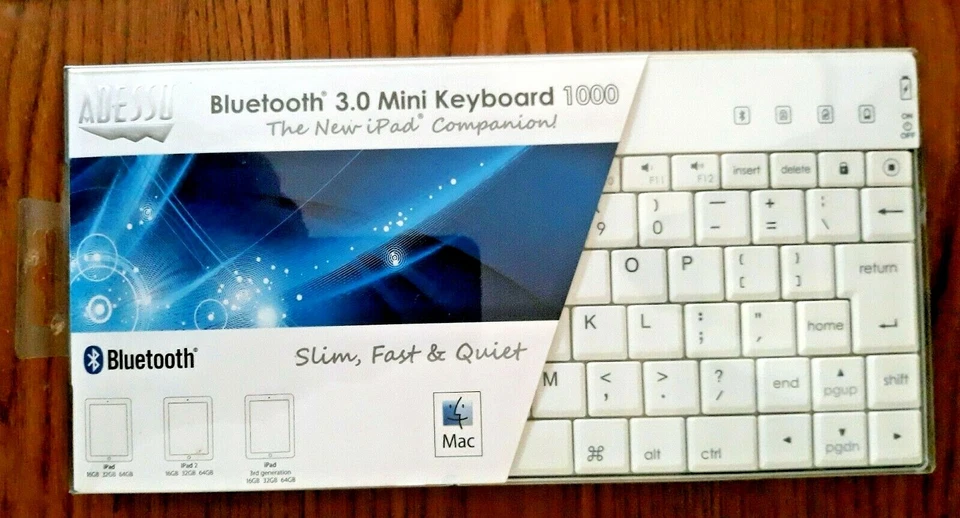 Adesso WKB-1000BW Bluetooth, Wireless Keyboard - Image 1 of 2