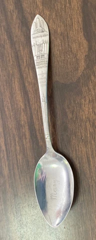 Federal Bldg Century of Progress Chicago Sterling Silver 11.8g 5 3/8” Long Spoon Cover