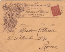 TE0428 - PORTO SAN GIORGIO ASCOLI PICENO - BUSTA PUBBLICITARIA ANISINA OLIVIERI