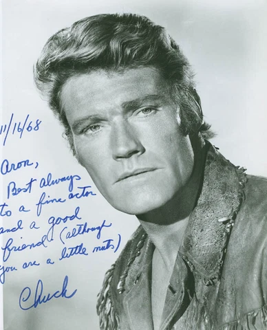 CHUCK CONNORS - INSCRIBED PHOTOGRAPH SIGNED 11/16/1968 Cover
