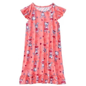 NWT Gymboree Girls Bunny Ballet Nightgown girls 4,5/6 Coral - Picture 1 of 1