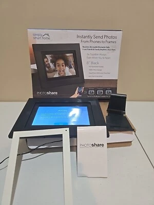 SimplySmart Home - PhotoShare Friends and Family Smart Frame 8" - Black - Image 1 of 2