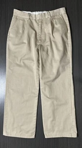 Preferred School Uniform Boys Pants Beige Pleated Front Size 14 Husky - Picture 1 of 13
