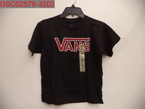 Vans Boys Black Classic Drop Vee Check Graphic Tee, Size S (6/8) 889586798057 - Picture 1 of 6