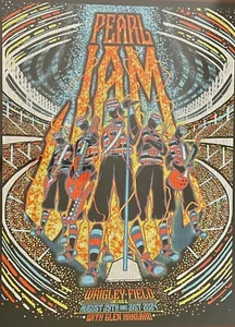 PEARL JAM CHICAGO WRIGLEY FIELD AUG 29 & 31 2024 BRAD KLAUSEN Poster - Picture 1 of 1