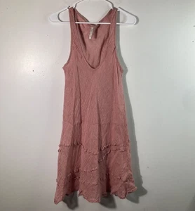 Damen Home Frocks Lagenlook Leinen Schlupfkleid U-Ausschnitt M Neu ohne Etikett - Bild 1 von 9