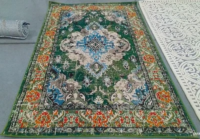 FGREEN / LIGHT BLUE 5'-1" x 7'-7" Flaw in Rug Reduced Price 1172786351 MNC243F-5 - Image 1 of 4