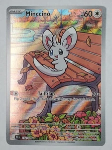 Minccino 152/086 Holo Illustration Rare SV: Black Bolt LP English Pokemon - Picture 1 of 2