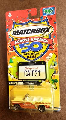 2002 Matchbox 1955 CHEVROLET BEL AIR  ACCROSS AMERICA CA #31/54 1:64 Lace Wheels - Image 1 of 4