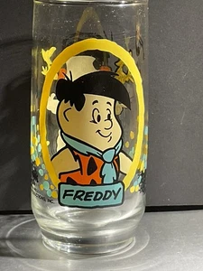 Pizza Hut 1986 Flintstone Glass BARNEY 12oz Hanna Barbera - Picture 1 of 4