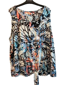 SIZE 22 TU MULTI-COLOURED SLEEVELESS TUNIC TOP - Picture 1 of 4