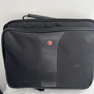 Wenger Computer Case Swiss Gear Black 14 Laptop Shoulder Bag Carryon Briefcase V - Afbeelding 1 van 10