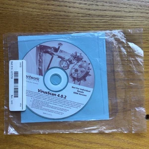 PC Software CD Disc Network Associates VirusScan 4.0.2 OEM Version Factory Seal - Afbeelding 1 van 2
