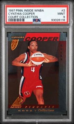 1997 Pinnacle Inside WNBA Court Collection Cynthia Cooper PSA 9 Houston Comets - Image 1 of 2