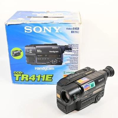 SONY HANDYCAM CCD-TR411E CAMCORDER VIDEO-8 XR VIDEO CAMERA HI8 ANALOGUE BOXED - Image 1 of 4