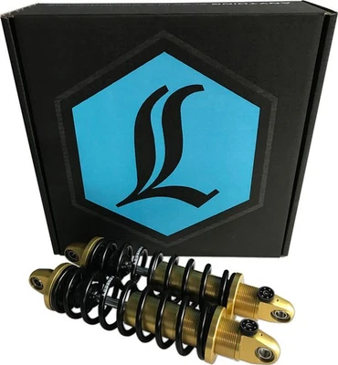 Amortiguadores dorados ajustables Legend Suspension REVO-A Harley Dyna 13" '91-'17 - Foto 1 de 3