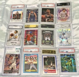 12 Graded Sport Card Lamelo Ball,Judge,Luka,Penix,Sosa,Robinson,Mcgwire,Metcalf - Picture 1 of 2