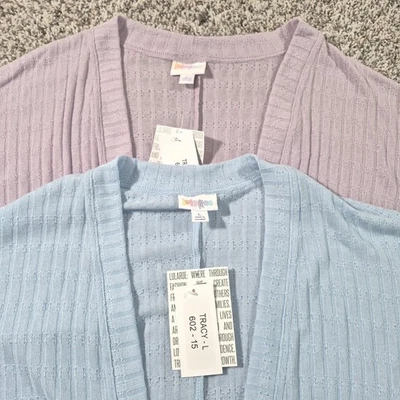 Cárdigan Lularoe Tracy Cacoon para mujer talla grande púrpura y azul **Lote de 2** Nuevo con etiquetas Foto 1 de 4