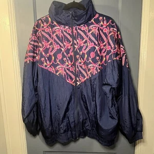 Vintage b.i.Gear Sport 80s 90s Retro Windbreaker Jacket Women’s Size 18W Nylon - Bild 1 von 9
