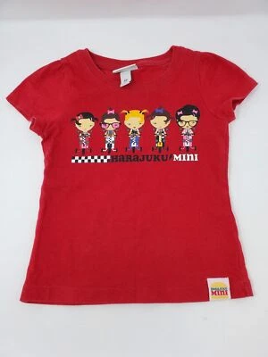 GWEN STEFANI HARAJUKU MINI RED SHORT SLEEVE T-SHIRT TOP GRAPHIC TEE GIRLS 5T - Image 1 of 4