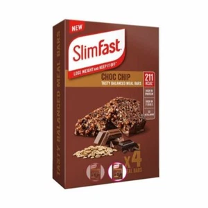 SlimFast Meal Replacement Bars - Choc Chip Slimming Diet Treat Chocolate Snack - Picture 1 of 15