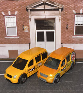 Lot Of 2 Matchbox Ford Transit Connect Taxi Cab New LFFP Die Cast 1:64