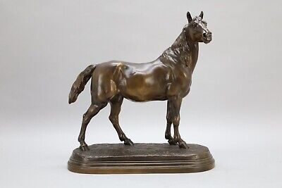 Cheval Bronze Signé DESMET V.  'Cheval'  Dimensions : 39,5 X 36 Cm Avec Terrasse • 1076.18€