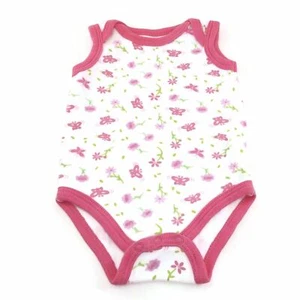 Sweet and Soft OutFit Baby Girls New Born Bodysuit Short One Piece Pink/White - Picture 1 of 3