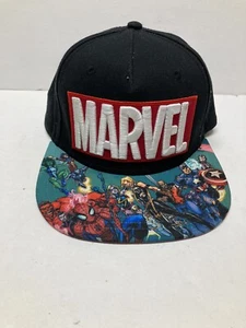 Marvel Snapback Embossed Logo W/ Graphics On Brim Adjustable One Size Fits Most - Picture 1 of 6
