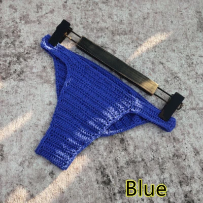 Pantalones Cortos Clásicos Handmate Crochet Mujeres Bikini Parte Inferior Descarada Bañador Foto 1 de 3