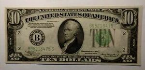 {2}1934-A $10 NEW YORK FRN CRISP UNCIRCULATED FR 2006-B IN NUMERICAL ORDER. - Picture 1 of 4