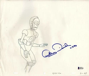 ANTHONY DANIELS Signed Star Wars "DROIDS" Cartoon Animation Drawing BAS #Q93228 - Picture 1 of 4