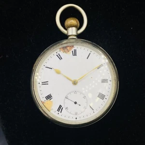 OMEGA Pocket Watch 4019950 Parts Repair Antique Screw Front & Back Steel Case - Picture 1 of 13