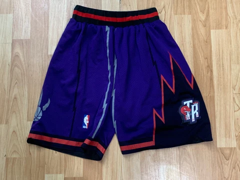 Vintage Toronto Raptors Men’s Adidas Jersey Mesh Shorts NBA Purple Swingman Sz M Cover