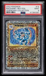 2002 Pokemon Legendary Collection Reverse Holo Machamp #15 PSA 9