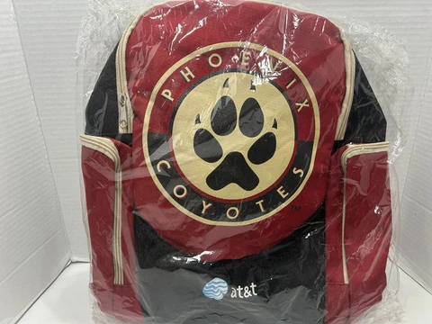 Brand New Sealed Phoenix Coyotes Backpack 15" L Multiple Pockets Adjustable Cover