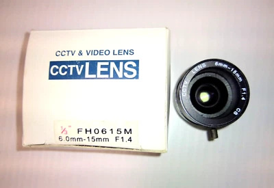 Lente de video Fujian CCTV 1/3" FH0615M 6,0 mm-15 mm F1,4 Foto 1 de 4