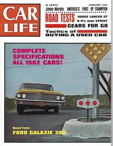 1962 Car Life magazine Ford Galaxie 390 complete specifications all 1962 cars - Picture 1 of 1