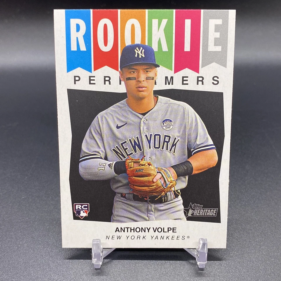 2023 Topps Heritage Rookie Performers Anthony Volpe RC New York Yankees #7 - Image 1 of 2